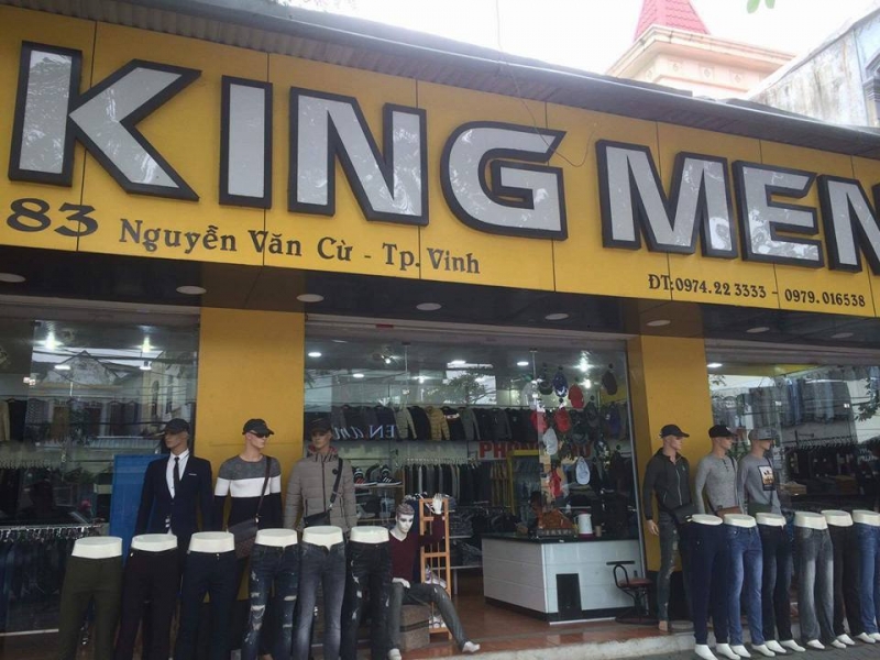 Shop KING MEN tại 83 Nguyễn Văn Cừ, tp Vinh
