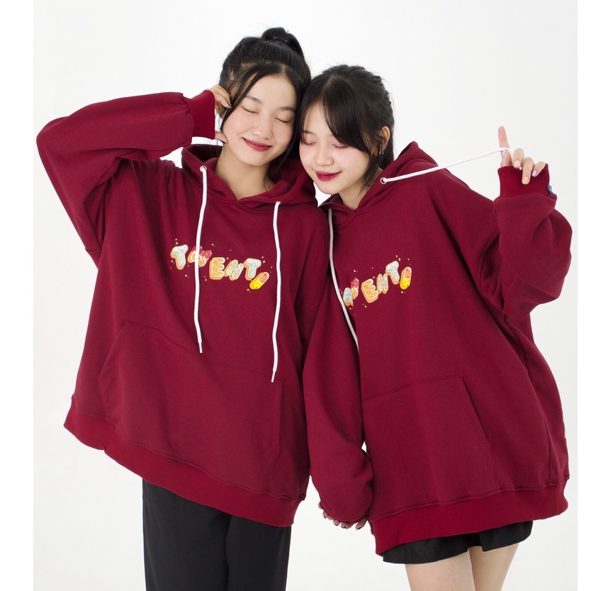 Áo Hoodie TWENTI Nỉ Bông Noel Đỏ Đô Ấm Áp